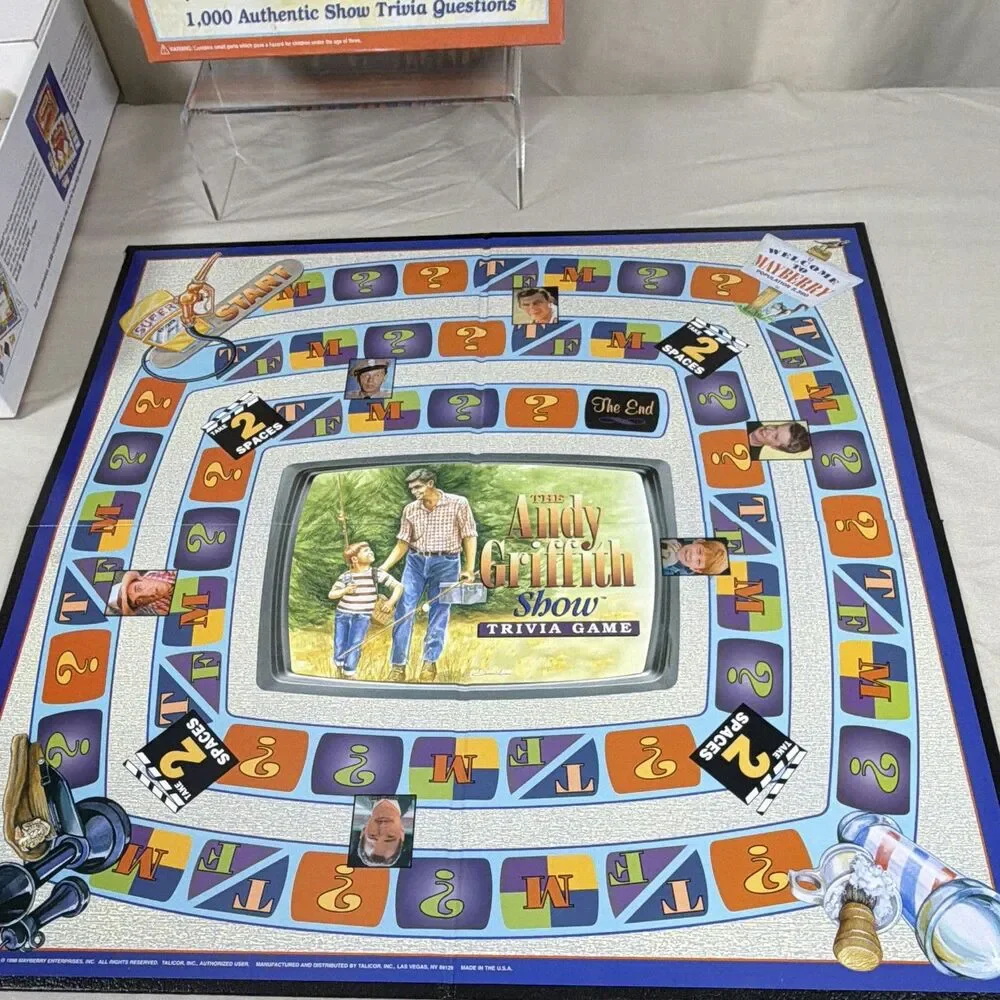 Vintage 1998 Andy Griffith Show Trivia Board Game Talicor Mayberry Complete